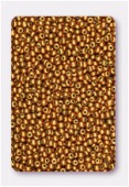 2mm Matte Brass Czech Seed Beads x20g