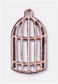 24x13mm Antiqued Copper Plated Bird Cage Charms Pendant x2