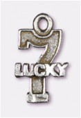 18x10mm Antiqued Silver Plated 7Lucky Charms x2