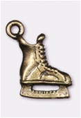 15x11mm Antiqued Brass Plated Ice Skatting Charms Pendant x2
