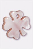 Mother-Of-Pearl Four-Leaf-Clover Pink 11mm x1