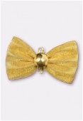 30x18mm Gold Mesh Bow Tie Connector Charms x1