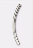 .925 Sterling Silver Curved Tube 30x2mm x1