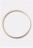 28mm Gold Plated Flat Ring Beads x2