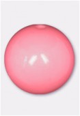 8mm Smooth Round Pink Opaque Acrylic Bead x8
