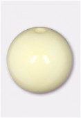 16mm Smooth Round Ivory Opaque Acrylic Bead x2