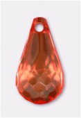 18x19mm Faceted TearDrop Crystal Acrylic Pendant Spicy Orange x4