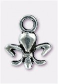 13x11mm Antiqued Silver Plated Lily Flower Charms Pendant x2