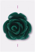 13mm Resin Green Rose x1