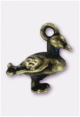 16x14mm Antiqued Brass Plated Duck Charms Pendant x1