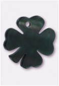 Mother-Of-Pearl 11mm Gray Four-Leaf- Clover x1