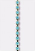 Rhinestone Cup Chain 2 mm Turquoise Opaque x20 cm