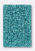 Miyuki Delica 11/0 Turquoise Green Lined Crystal AB x10g