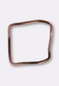 12mm Antiqued Copper Plated Twisted Square Beads x4