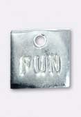 .925 Sterling Silver Fun Charms 10mm x1