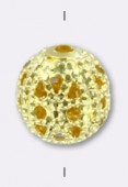 6mm Gold Plated Filigree Round Beads x4