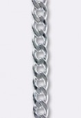 18x11mm Silver Plated Curb Chain x20cm