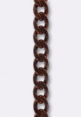 18x11mm Antiqued Copper Plated Curb Chain x20cm