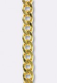 18x11mm Gold Plated Curb Chain x20cm