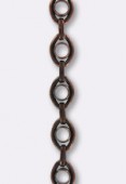 16x12mm Antiqued Copper Plated Fancy Oval Chain x10 cm