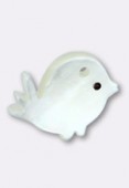 Mother-Of-Pearl White Bird 9mm x1