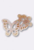 Mother-Of-Pearl Pink Open Work Butterfly 13x18mm x1