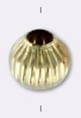 14K Gold Filled Corrugated Round Bead 4mm x1