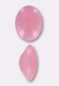 8x10mm Vintage Czech Beads Opal Pink x4