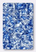 2.5x5mm Preciosa Twin Beads Blue Lined x20g