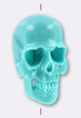 Resin Turquoise Death's-Head 25x16mm x1