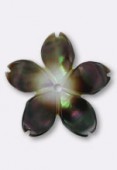 Mother-Of -Pearl Gray Flower Pearl Bead 12mm  x1