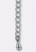 50mm Antiqued Silver Plated Chain Extender Findings x1