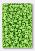 4mm Lime Green Opaque Czech Seed Beads x20g 