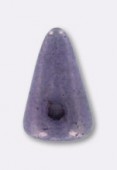 5x8mm Czech Glass Spikes Beads Beads Purple Lumi x12