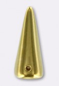 7x17mm Czech Glass Spikes Beads Gold plated 24K x6