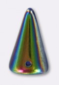 12x18mm Czech Glass Spikes Beads Magic Bluberry x6
