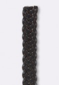 15x3mm Braided Leather Brown x20cm