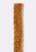 15x3mm Braided Leather Natural x20cm