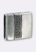 15x3mm Antiqued Silver Plated Regaliz Magnetic Clasp For Braided Leather x1