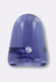 7x10mm Czech Glass Beads Gumdrop Tanzanite x6
