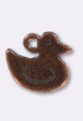 12x10mm Antiqued Brass Plated Duck Charms Pendant x2
