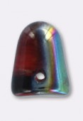 7x10mm Czech Glass Beads Gumdrop Magic Rasberry x6