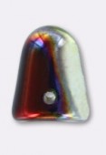 7x10mm Czech Glass Beads Gumdrop Magic Ruby x6