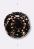 4mm Antiqued Copper Plated Filigree Round Beads x4