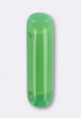 7x25mm Czech Glass Spacer Beads W / 2 Holes Jade Opal x2