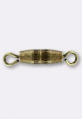 17x5mm Antiqued Brass Plated Barrel Clasp x1