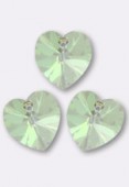18x17.5mm Austrian Crystals 6228 Heart Pendant Crystal Luminous Green x1