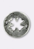 16mm Silver Plated Four-Leaf-Clover Spacer Bead x1