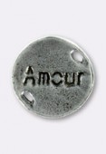 16mm Silver Plated Amour Spacer Bead x1