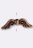 21x7mm Antiqued Copper Plated Wing Charms x2